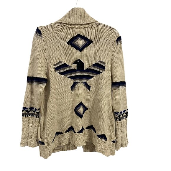 Chaser Revolve Eagle‎ Open Cardigan In Vanilla Size L - Picture 1 of 8